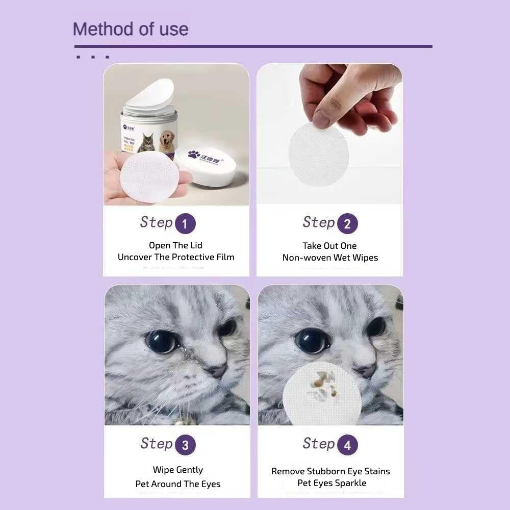 200 Pet Eye cleaning wipes Can , Tear Stain Remover