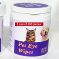200 Pet Eye cleaning wipes Can , Tear Stain Remover