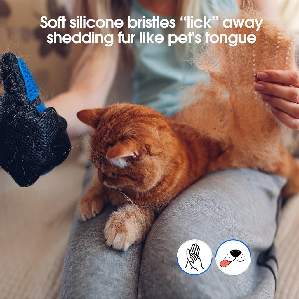 Pet Grooming & Shedding Gloves (Dogs, Cats & Horses)