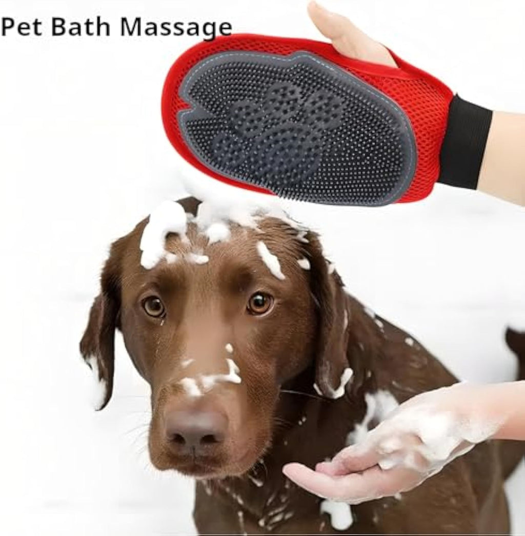 Pet Hair Remover Bathing & Grooming Glove