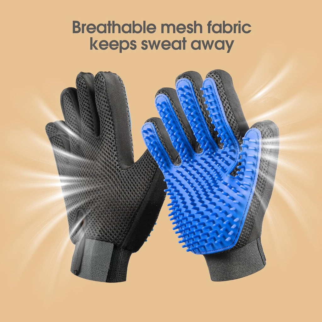 Pet Grooming & Shedding Gloves (Dogs, Cats & Horses)